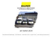 Maurer Bautenschutz Abdichtungen
