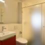 Nischendusche mit satinierten Glas