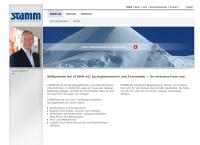 Website von Stamm AG Hallau