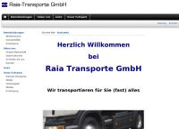 Website von Raia Transporte GmbH
