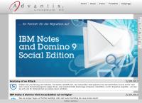 Website von Advantix Groupware AG
