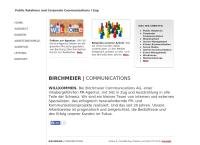 Website von Birchmeier Communications AG