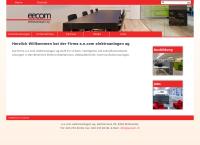 Website von E.e.com Elektroanlagen AG