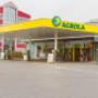 AGROLA Tankstelle in Oberkirch; links ein rotes Gebäude: Tankstelle mit TopShop laden