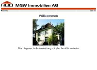 Website von MGW Immobilien AG