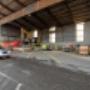 REWAG – Offener Hangar mit Recycling-Container