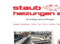 Website von Staub Heizungen AG