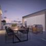 Visualisierungen Immobilien Terrasse mit Abendlicht