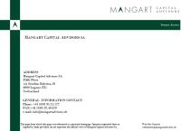 Mangart Capital Advisors SA