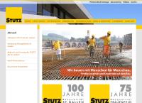 Website von STUTZ AG Bauunternehmung
