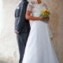 Hochzeitskleid in weisser Seide