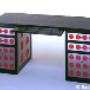 Von einem Besucher am 23.03.2017 hochgeladen - Schreibtisch Domino mit rotem Filz (24 weitere Farben möglich)
