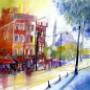 Aquarell, Pudding-Shop Istanbul