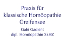 Praxis für klassische Homöopathie Gabi Gadient
