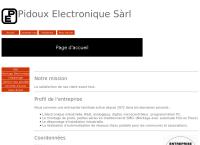 Website von Pidoux Eléctronique Sàrl