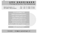 Urs Gnädinger Fotografische Vermessung