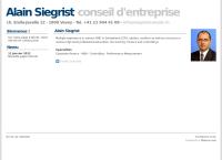 Alain SIEGRIST, conseil d'entreprise