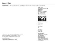 Website von Zach + Zünd Architekten GmbH BSA SIA