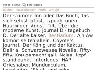 Website von Dr. Peter Bichsel Fine Books GmbH