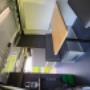Servicecenter Kottmann, fahrbares Büro, Tisch, Bank, Whiteboard, Besprechung