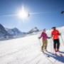 Skifahrerinnen auf der Piste Männlichen