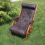 Chesterfield Liegesessel neu beziehen in used Look Stoff