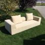 Sofa Rolf Benz Freistil neu beziehen in Alcantara sand