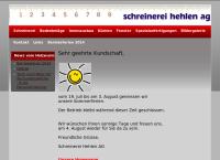 Website von Schreinerei Hehlen AG