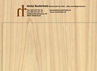Heinz Rusterholz, Werkstatt für Holz, Glas und Reparaturen