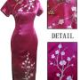 Asia Kleid weinrot