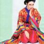 Kimono in Seidenbrokat.