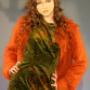 Kleid in Samt.Jacke Mohair.
