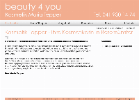 Website von beauty 4 you Kosmetik Maria Tepper