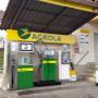 AGROLA Tankstelle in Gerzensee mit zwei Tanksäulen - Diesel und bleifrei - und Zahlterminal - kleines Dach