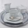 Porzellanserie mit Platinrand- Handarbeit