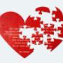 Herz Puzzle Karte mit eigenem Text