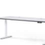 höhenverstellbarer Bürotisch 200 x 90 cm weiss-lichtgrau