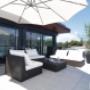 Terrasse im Musterhaus