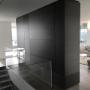Wädenswil / Trennmöbel mit TV-Liftfront und Gas-Cheminée / Schreinerarbeiten / Detaildesign / Patrick Gugler / Gugler GmbH, 8635 Dürnten, S