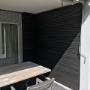 Wilen b. Wollerau / Gartensitzplatz Wandverkleidung in Eiche geölt / Schreinerarbeiten / Patrick Gugler / Gugler GmbH, Alte Seidenfabrik, Edikerstrasse 18c, 8635 Dürnten, Schweiz / www.patrickgugler.com