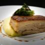 « Pork belly » croustillant / purée de pommes de terre au wasabi / sucrine grillée au gingembre acidulé - La Micheline Bistronomie