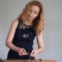 Olga Mishula mit Salterio