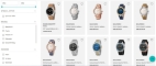 Products listing