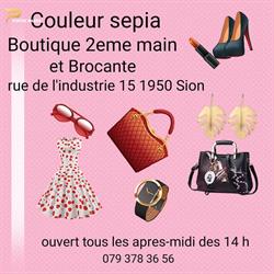Couleur sépia boutique 2 eme main et brocante