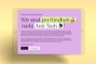 Webseite für den Schweizer Verein Smartphonefreie Kindheit Schweiz