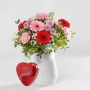 Blumenstrauss Liv und Lindt Herz