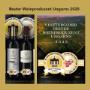 Vesztergombi Merlot und Bodzás Merlot mit dem Preissiegel "Bester Weinproduzent Ungarns 2025" Berliner Wein Trophy