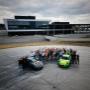 Participants of a performance driving event at the Porsche Experience Center Hockenheimring during a professional trackday in Germany.