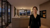 3D Architekturvisualisierung einer hochwertigen Wohnküche