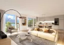 3D Visualisierung Wohnzimmer Elegant
